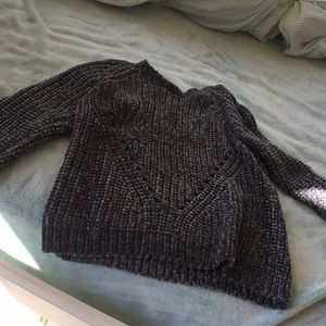 Kids L Velvet Like Super Soft Grey Sweater